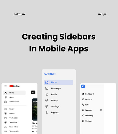 Creating Sidebars in Mobile Apps