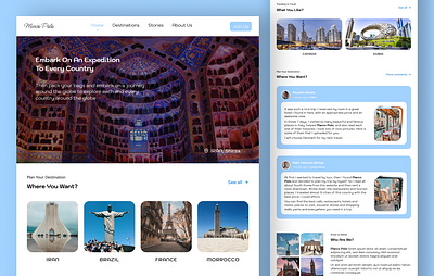 Website UI | Marco Polo app application cities countries design destination online store trave advisor travel traveler guide traveling website trip trip advisor ui ux website website ui