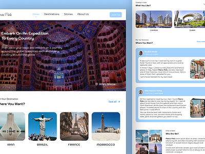 Website UI | Marco Polo app application cities countries design destination online store trave advisor travel traveler guide traveling website trip trip advisor ui ux website website ui