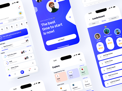 Routiner - Habit Tracker App app case daily inspiration daily ui design habit minimal product study tracker ui user experience user interface ux