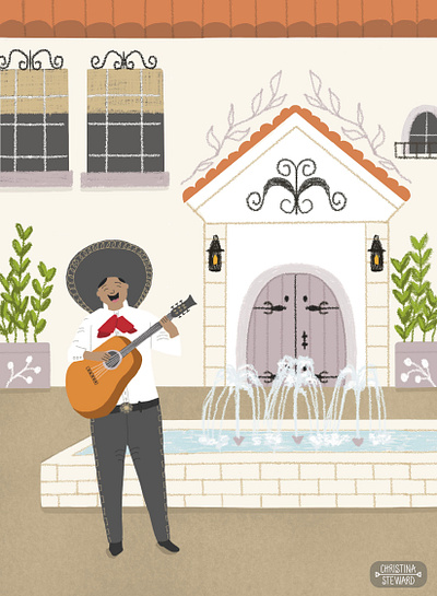 Mariachi Singer illustration