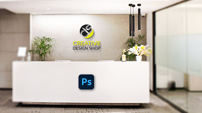 How to Create Office Reception Wall Logo Mockup in Photoshop branding business logo company logo design graphic design logo logo mockup office desk office wall logo mockup psd mockup reception mockup reception wall logo mockup tutorials