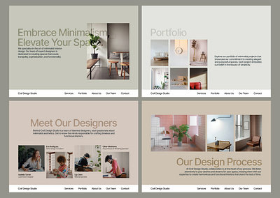 Craf Design Studio design figma interior interior design landing page minimalist ui web design web development webflow website website design