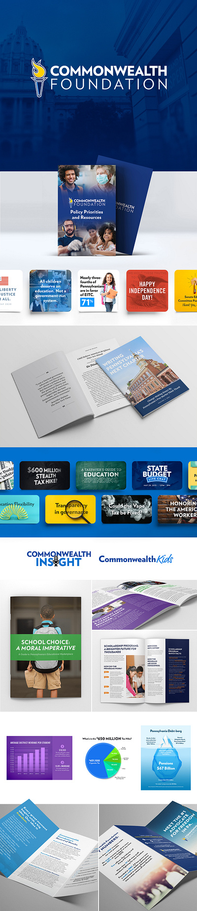 Commonwealth Foundation branding design graphic design logo social media