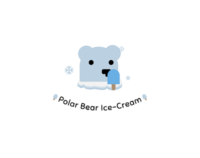 Polar Bear and Ice-Cream Graphic Logo graphic design illustration logo