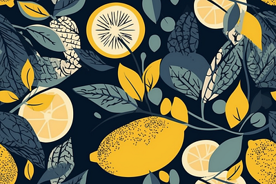 Give me lemons... design illustration pattern print textile vector
