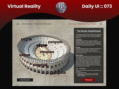 Virtual Reality Daily UI 073 3d application branding call to action cta daily ui design education graphic design illustration interactive lesson school software tool ui ux vector virtual reality visit