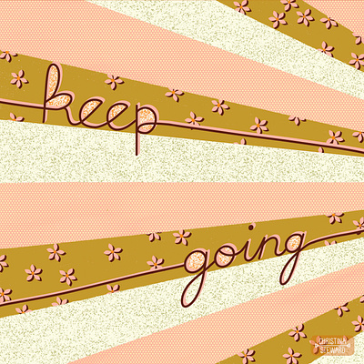 Keep Going hand lettering lettering surface design words