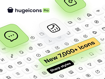 Hugeicons Pro | New 7,000+ Sharp Icons Added figma icon free icons gumroad hugeicons pro icon pack iconography icons iconset library minimal sharp icons