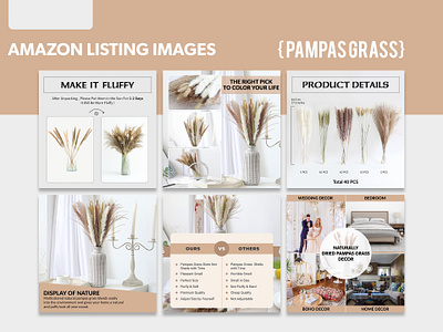 Pampas Grass | Amazon Listing Images amazon infographics amazon listing design amazon listing images design graphic design infographics