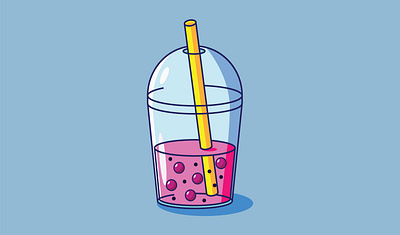 Bubble tea jar adobe illustration graphic design illustration tea