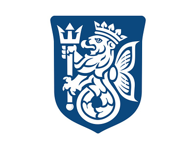 Merlion logo crowned lion heraldic creature heraldry lion logo merlion sea lion shield