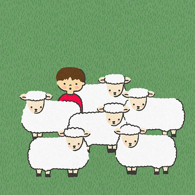 There are more sheep than people in New Zealand animal did you know digital art digital illustration fact fun fact illustration new zealand population sheep