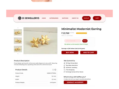 Jewellery store product page and Payment gateway app branding creative design design figma illustration jewellery store persona product page typography ui ui design ux research vector webpage website