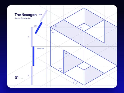 Cybersecurity platform: The symbol design process 3d brand brand identity branding color palette cybersecurity dtailstudio grid guidelines identity it logo logo design logotype nexagon platform security symbol visual identity word mark