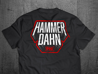 Pat McAfee Show / Hammer DAHN Shirt athletics entertainment identity lettering logo media merch pat mcafee show pocast shirt sports team