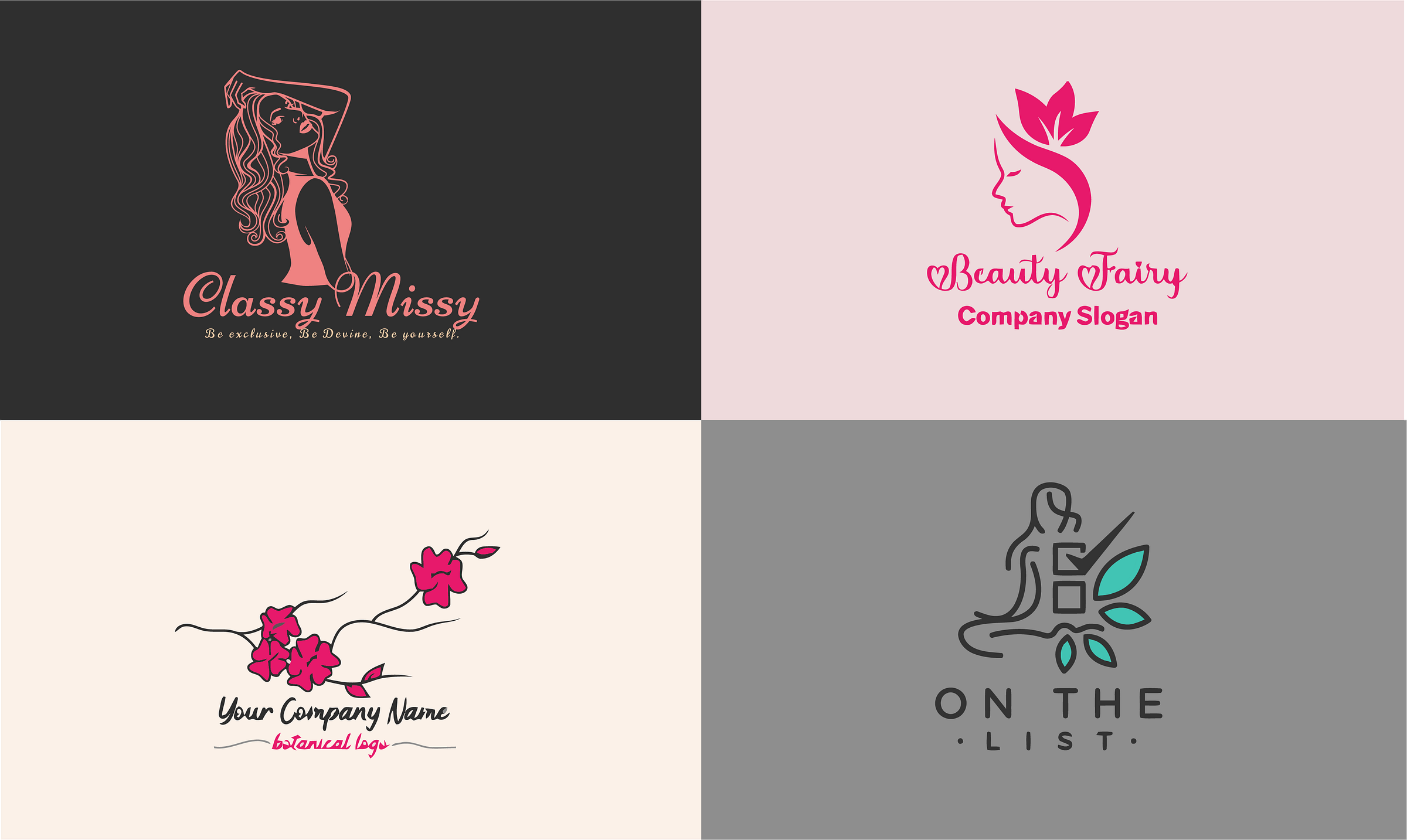 Feminine Logo Designs by Adil Gilani on Dribbble