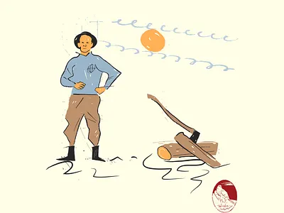 Lumberjack digitalart graphicdesign illustration illustrator lumberjack retro texture vector vintage