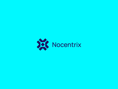 Nocentrix blue brand brand design brand identity branding centric concept diamond lightblue logo tech