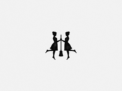 Highland Park Housekeeping brand identity brand mark branding clean cleaning housekeeping icon logo maids playful rorschach silhouette symbol