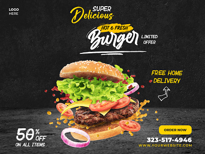 BURGER OFFER adobe illustrator branding design graphic design illustration landingpage logo vector