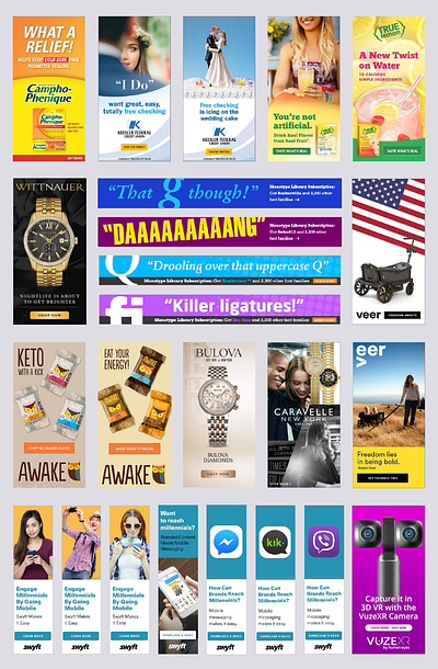 Display Ads advertising animation banner ads design display ads graphic design html5 typography