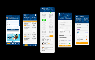 Bus Ticket Booking App booking bus design figma graphic design ticket travel uiux user interface