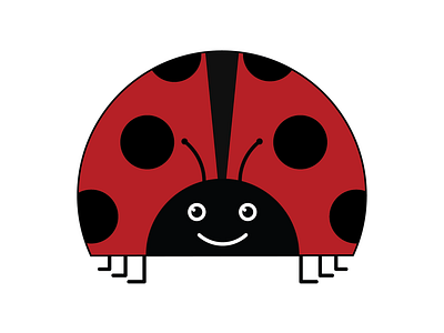 Red Lady Beetle adobe illustrator adorable bright character design cheerful chibi coccinellidae cute cute insect garden critter happy insect illustration insect kawaii kawaii insect kawaii ladybug lady beetle lady bird ladybug vector