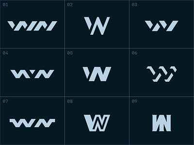 W+N Monogram concept design graphic design lettering letters logo logomark monogram symbol type typography w and n wn