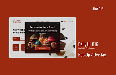 Pop-Up / Overlay app dailyui day 16 design figma pop up overlay ui uiux