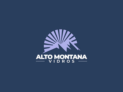 Alto Montana Vidros brand branding design graphic design logo logotype vector