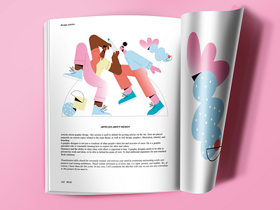 Magazine article illustrations app branding character design design flat graphic design illustration vector