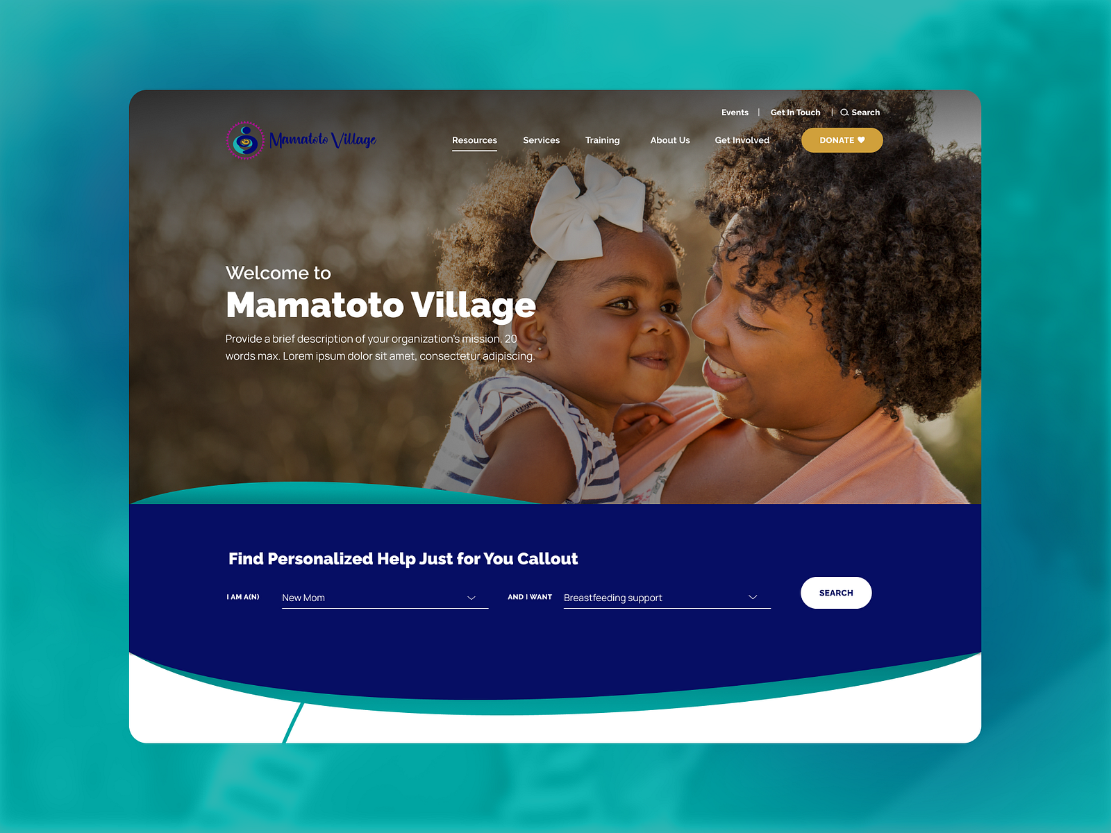 nonprofit-website-design-mamatoto-village-by-elevation-on-dribbble