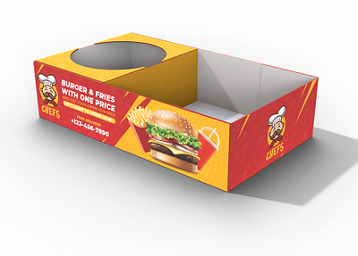 Fast Food Meal Box Packaging Template boxes burger business design diecut dieline fast food food illustration pack package packing products try