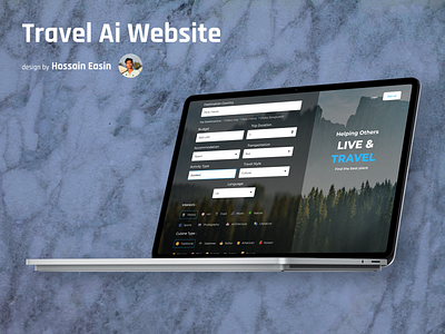 Travel Ai Web Design ai web travel ui design uiux ux design web design
