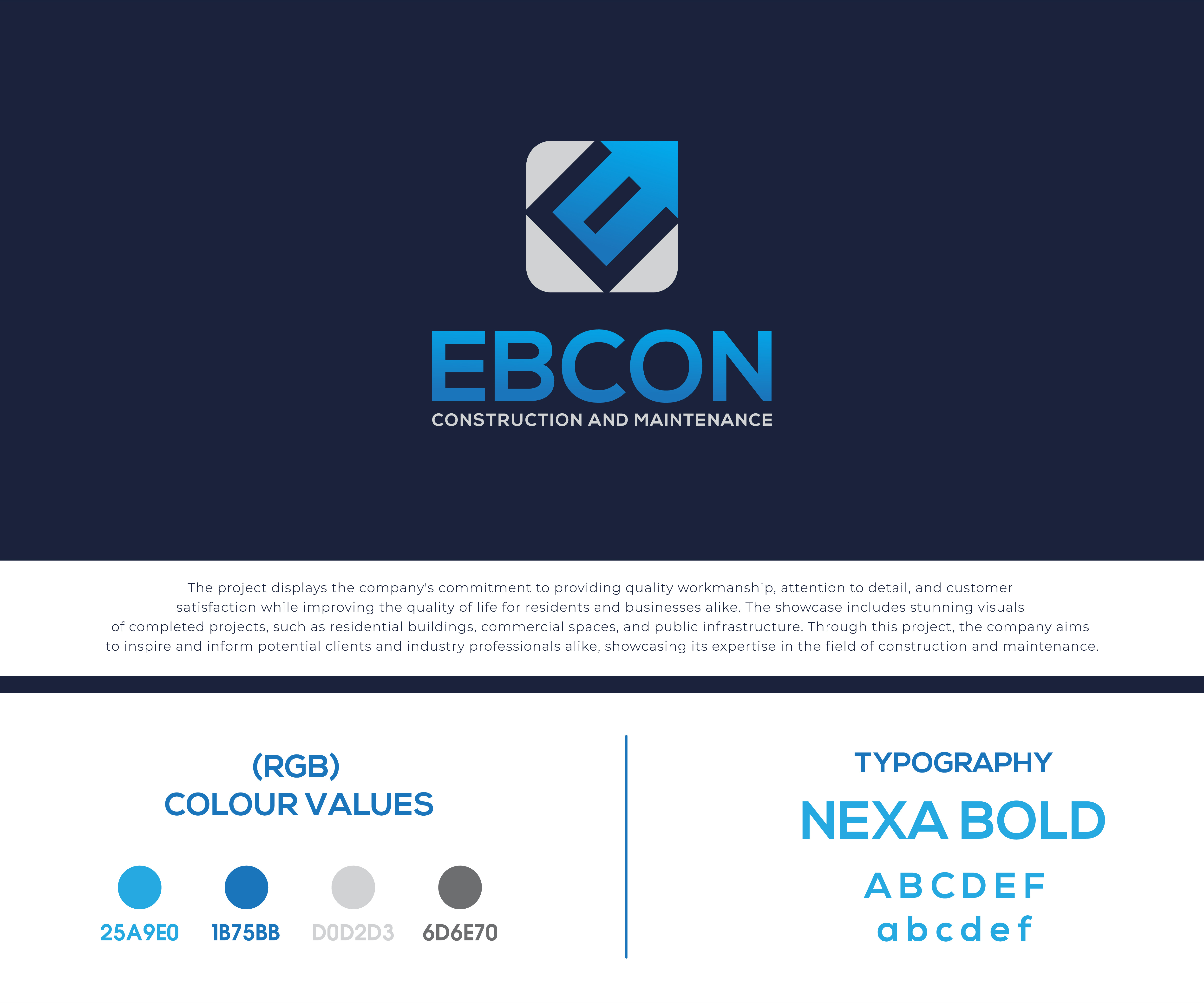 EBCON | Brand Identity brand brand identity brand kit branding branding kit business identity color corporate branding design graphic design graphic designer icon illustration logo logo design minimal monogram typography ui vector