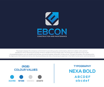 EBCON Company Branding branding design graphic design icon illustration logo typography ui vector
