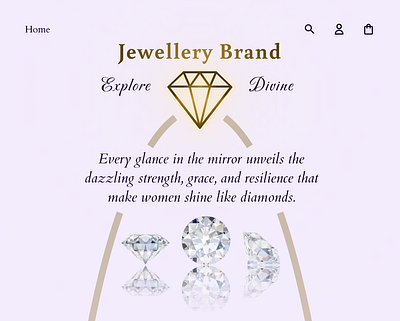 Jewellery Brand Design app branding design diamond elegant figma graphic design illustration typography ui