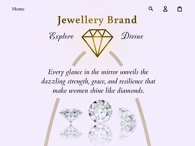 Jewellery Brand Design app branding design diamond elegant figma graphic design illustration typography ui