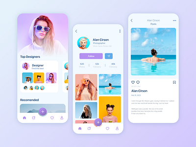 Social Media Mobile App UI branding dashboard design figma graphic design illustration landingpage logo minimal onboard prototype simple typography ui ux vector xd