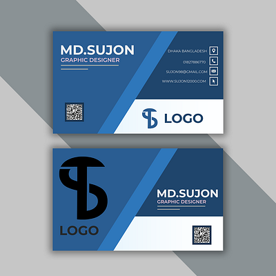 new modern simple elegant business card design business illustration vector