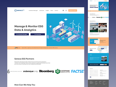 Seneca ESG branding clean elegant figma graphic design home page landing page logo prototype seneca esg ui web design