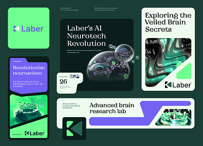 Laber AI Neurotech Branding animation branding design graphic design illustration logo prototyping ui ux vector