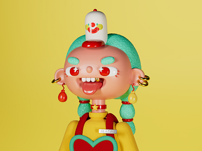 Do you want fries with that? 3d c4d character design clown clowncore cute fastfood illustration mcdonalds redshift ronald mcdonald
