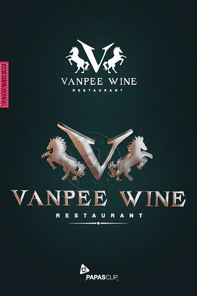 3Dlogo Vanpee wine animation branding graphic design logo website