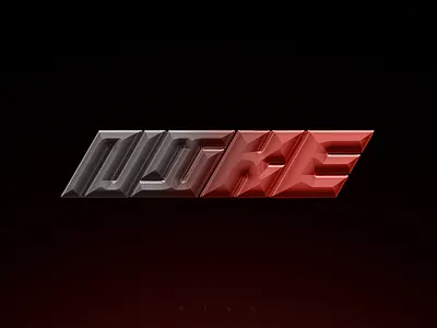 N | K E 3d brand chrome gradient graphic design grey logo mark nike photoshop red sport type