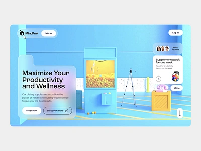 MindFuel - Productivity And Wellness Website after effects creative website health health improvement health supplements healthcare interactions landing page med mental health mindfullness minimal modern design productivity sotd supp supplements user interface website animations wellness