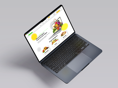 e-commerce grocery website , simple & clean 3d animation branding clean e commerce graphic design grocery logo motion graphics simple ui
