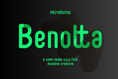 Benotta Semi Mono Sans Font branding font font sans fonts graphic design logo nostalgic sans serif font