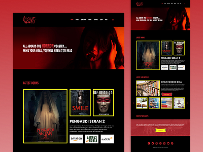 A Scott West a scott west branding clean danger design elegant fear figma graphic design home page horror illustration landing page portotype red terror ui web design